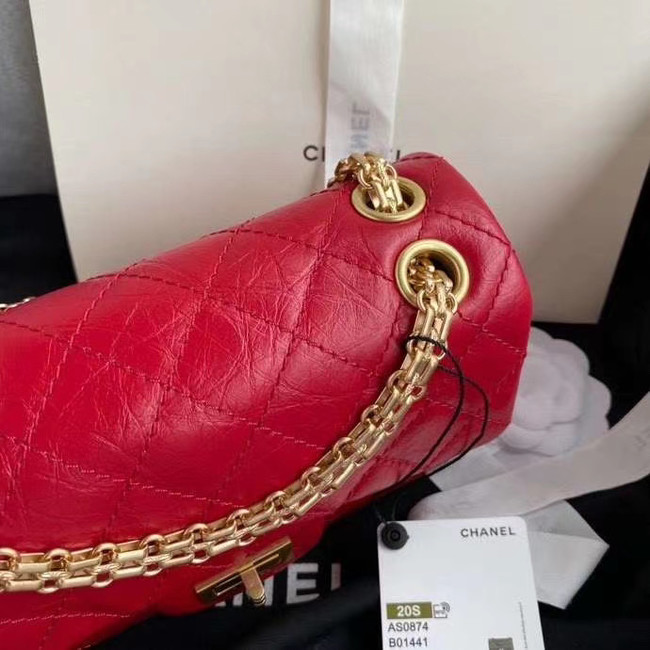 Chanel 2.55 Calfskin Flap Bag A37586 red