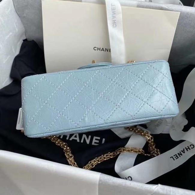 Chanel 2.55 Calfskin Flap Bag A37586 sky blue