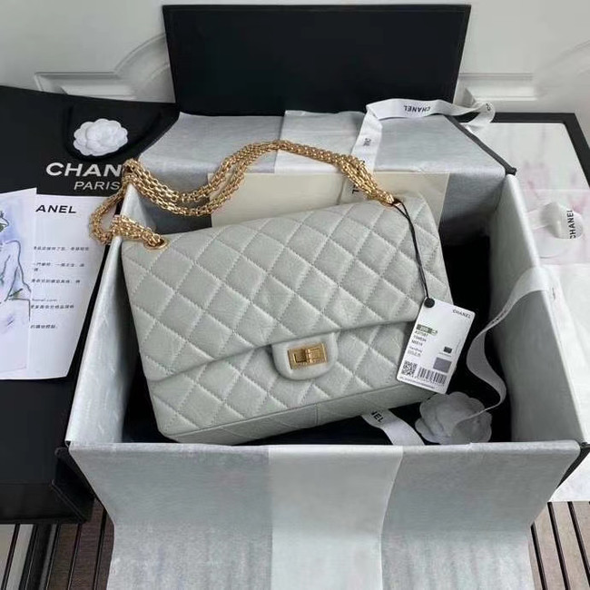 Chanel 2.55 Calfskin Flap Bag A37587 light grey