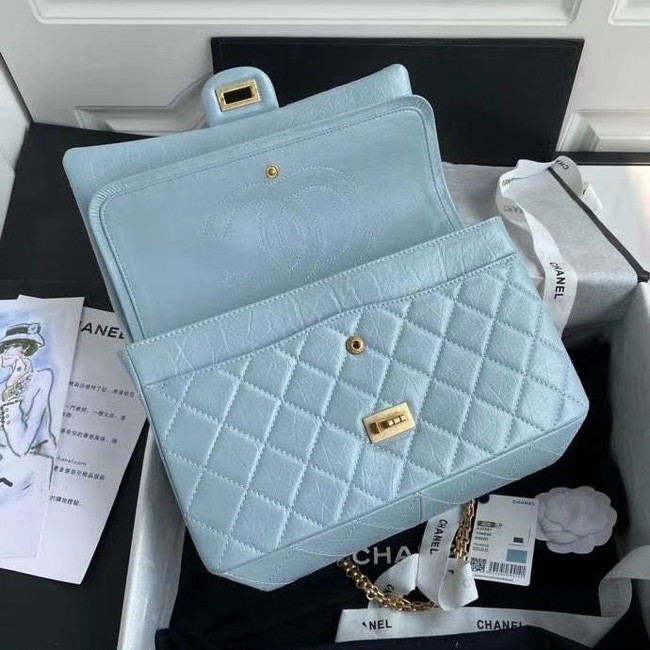 Chanel 2.55 Calfskin Flap Bag A37587 sky blue