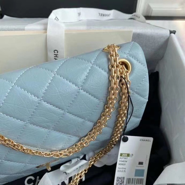 Chanel 2.55 Calfskin Flap Bag A37587 sky blue