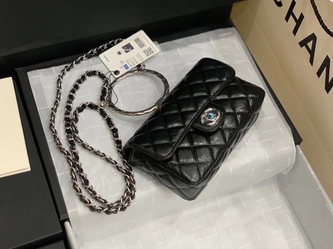 Chanel Flap Original Lambskin Leather Shoulder Bag AS1665 black