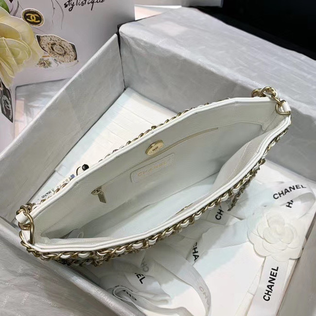 Chanel Original Lambskin Small shopping bag AS1382 white