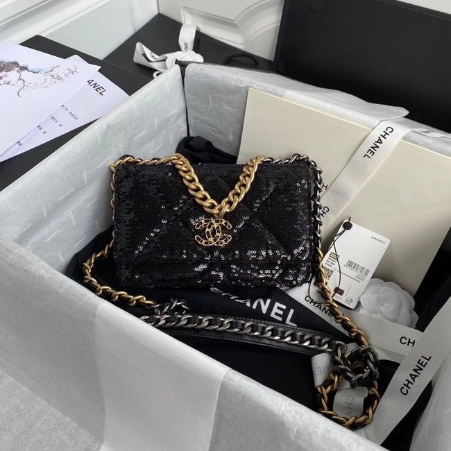 Chanel 19 Chain Wallet WOC AP0957 black