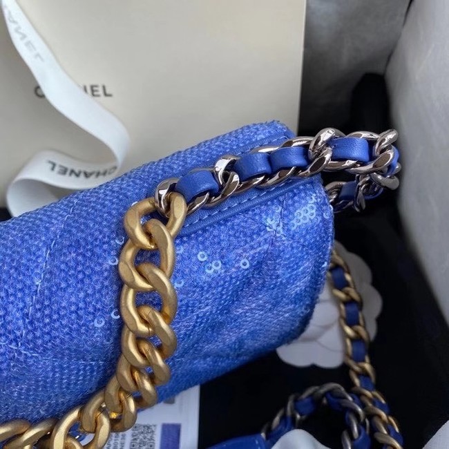 Chanel 19 Chain Wallet WOC AP0957 blue