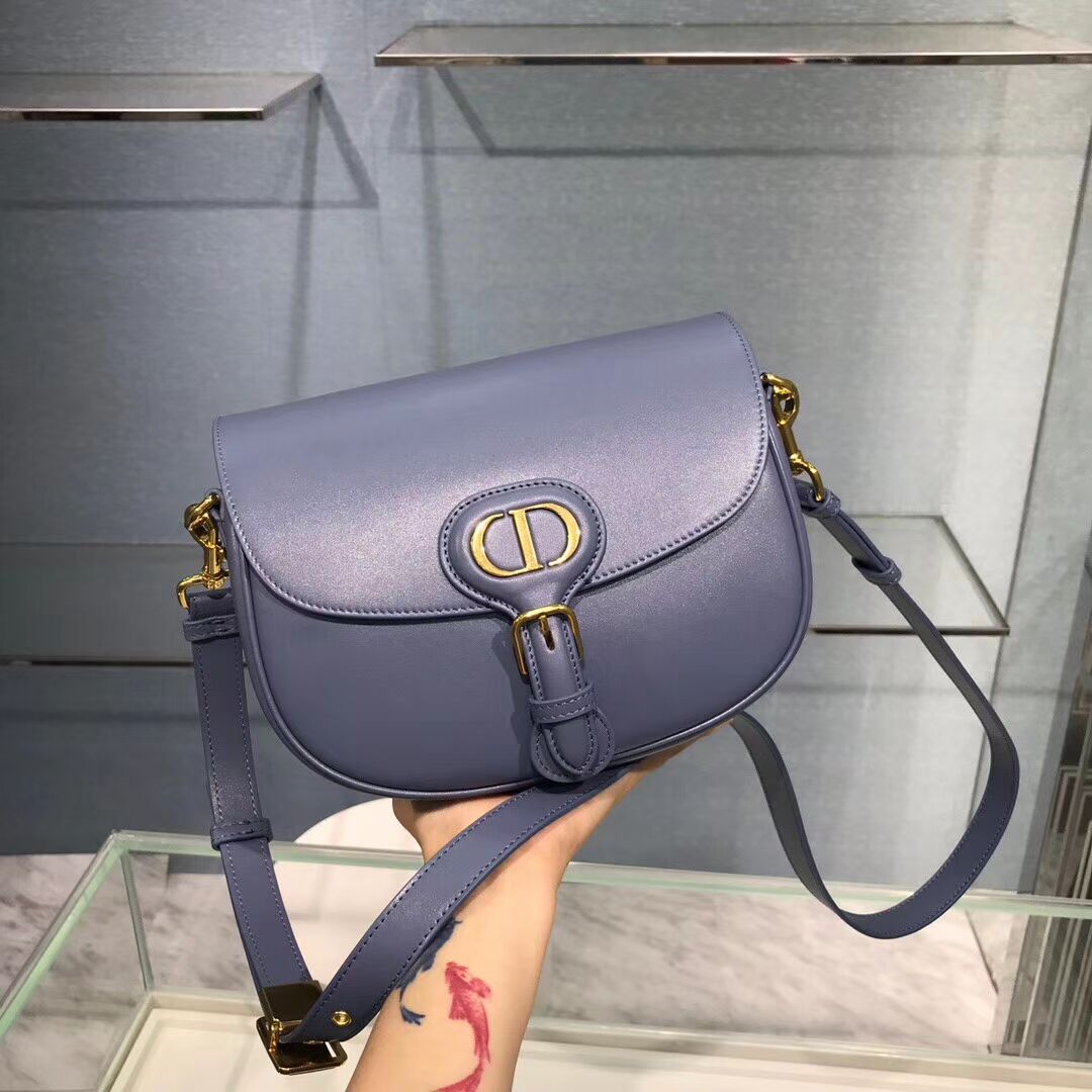 MEDIUM DIOR BOBBY BAG Box Calfskin M9319 Royal Blue