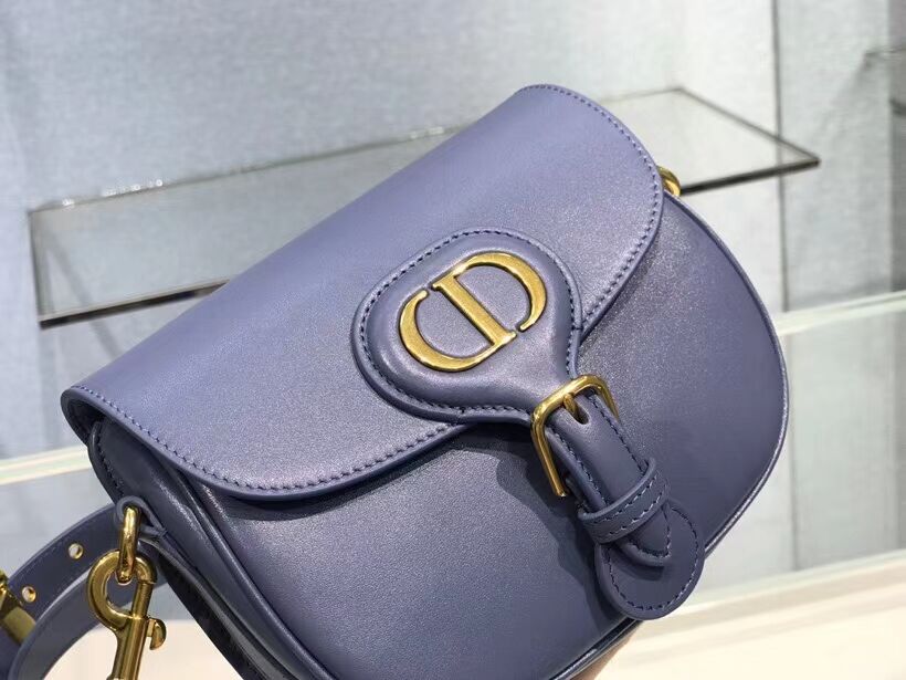 SMALL DIOR BOBBY BAG Gray Box Calfskin Gray Box Calfskin M9317 blue