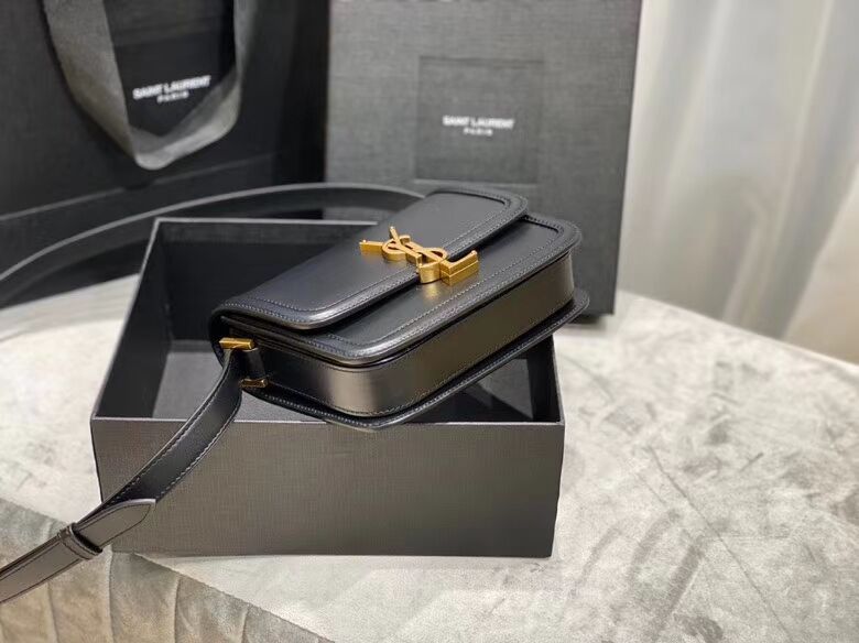 SOLFERINO SMALL SATCHEL IN BOX SAINT LAURENT LEATHER 63430 black