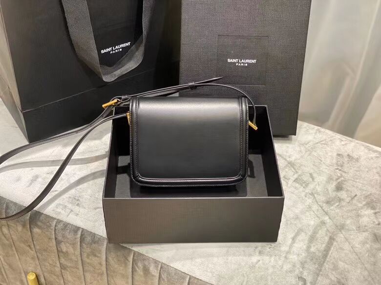 SOLFERINO SMALL SATCHEL IN BOX SAINT LAURENT LEATHER 63430 black