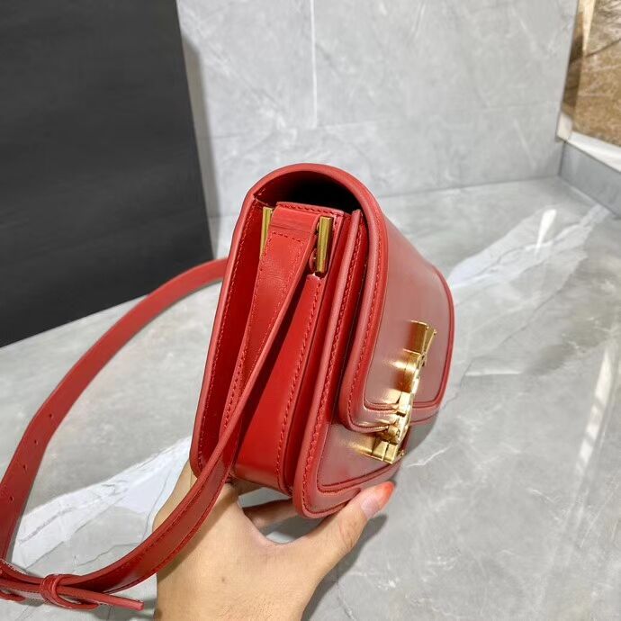 SOLFERINO SMALL SATCHEL IN BOX SAINT LAURENT LEATHER 63430 red