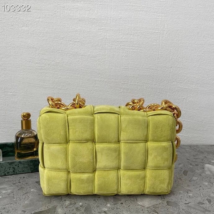 Bottega Veneta PADDED CASSETTE Velvet BAG 591971 Lemon