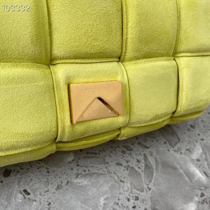 Bottega Veneta PADDED CASSETTE Velvet BAG 591971 Lemon