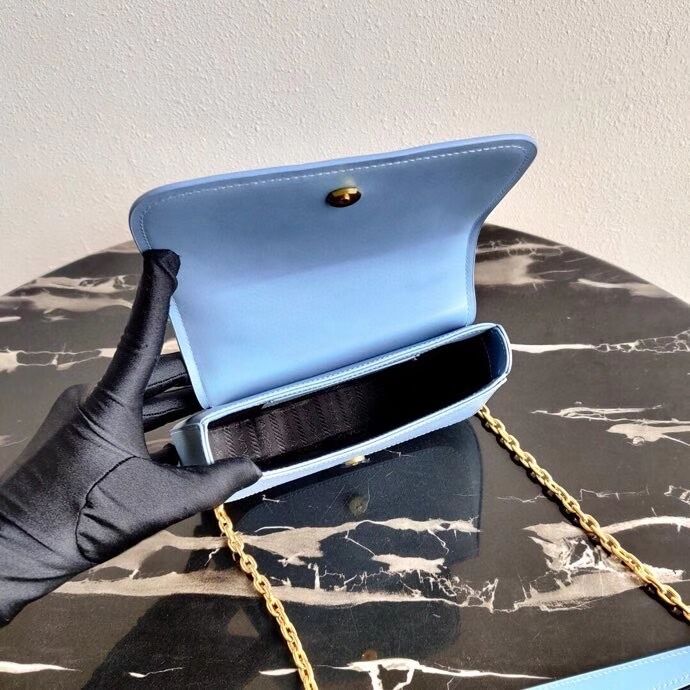 Prada Saffiano leather shoulder bag 2BD275 blue