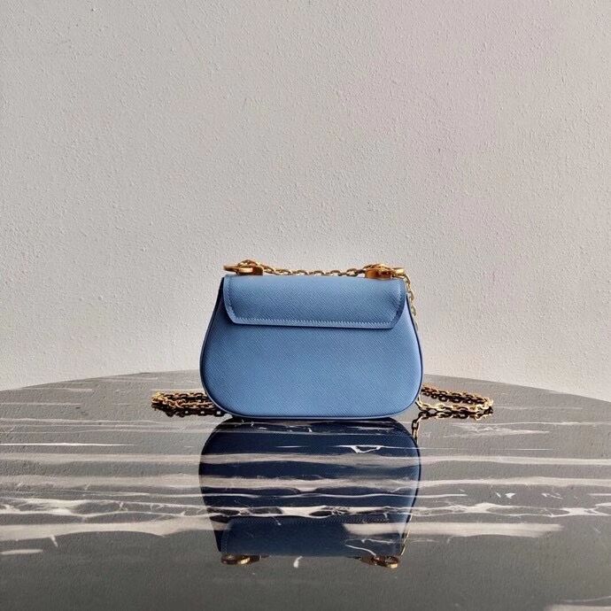 Prada Saffiano leather shoulder bag 2BD275 blue