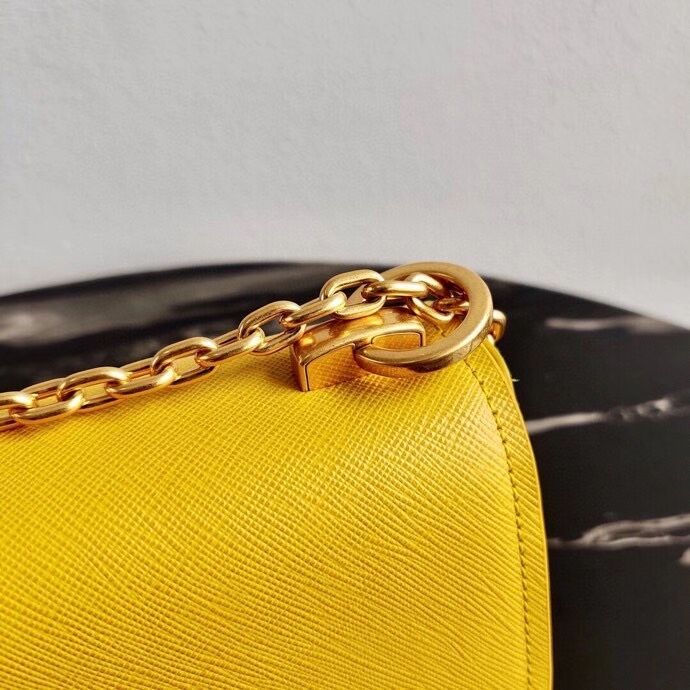 Prada Saffiano leather shoulder bag 2BD275 yellow