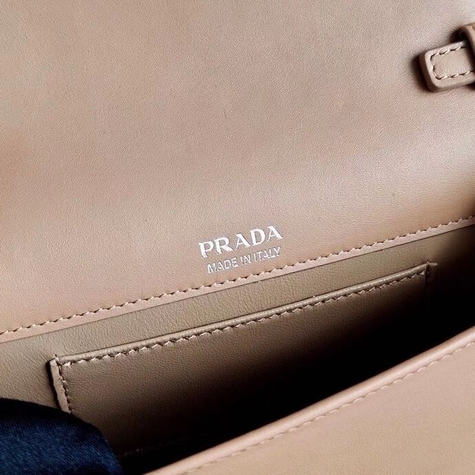 Prada Saffiano leather shoulder bag 2BP019 Biscuits