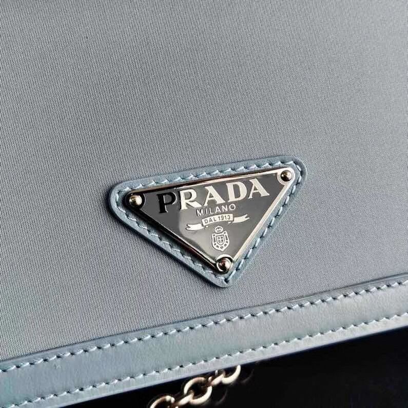 Prada Saffiano leather shoulder bag 2BP019 blue