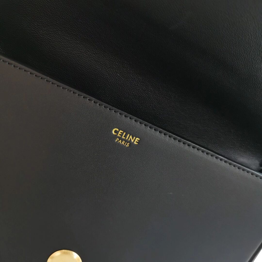 Celine SMALL CLASSIC BAG IN BOX CALFSKIN CL91373 black