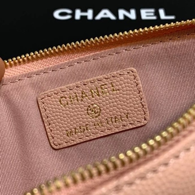 BOY CHANEL Calfskin Leather Card packet AP1482 pink