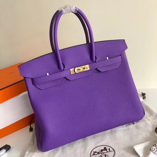 Hermes Birkin Bag Original Leather 17825 purple