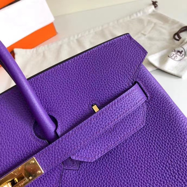 Hermes Birkin Bag Original Leather 17825 purple