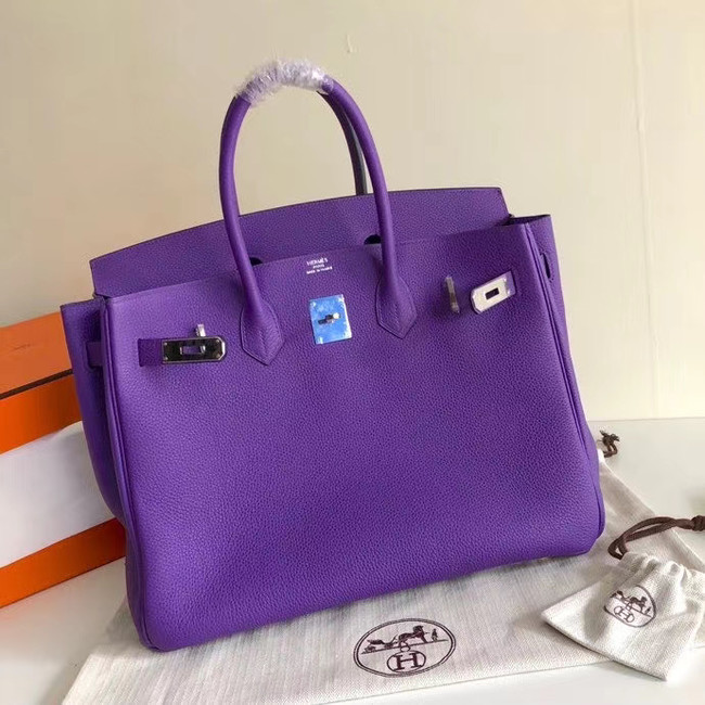 Hermes Birkin Bag Original Leather 35CM 17825 purple