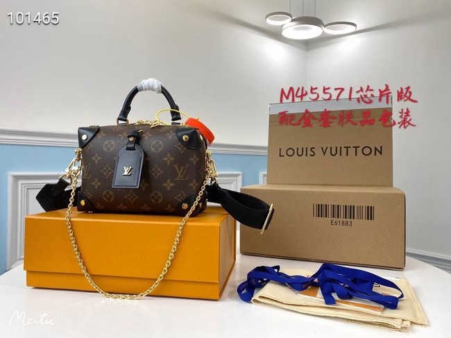 Louis vuitton original leather PETITE MALLE SOUPLE M45531 black