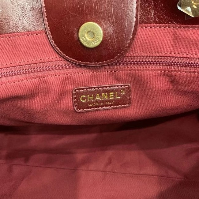 Chanel shopping bag A67001 Burgundy