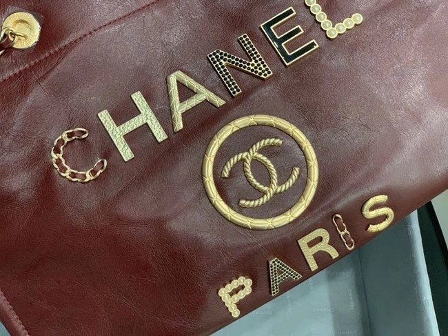 Chanel shopping bag A67001 Burgundy