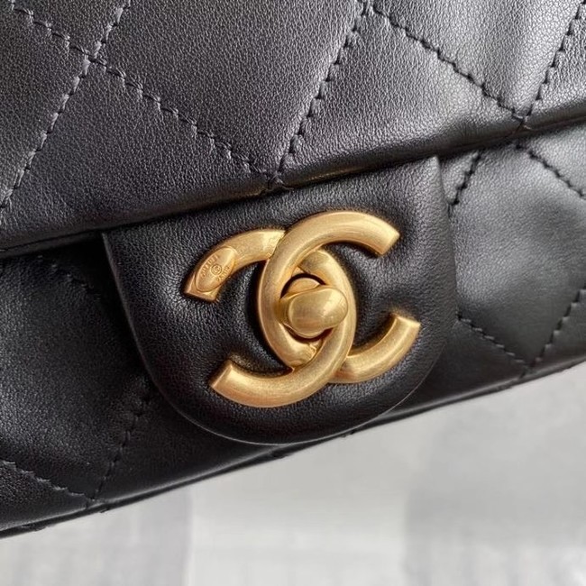 Chanel small flap bag Lambskin & Gold-Tone Metal AS2210 black