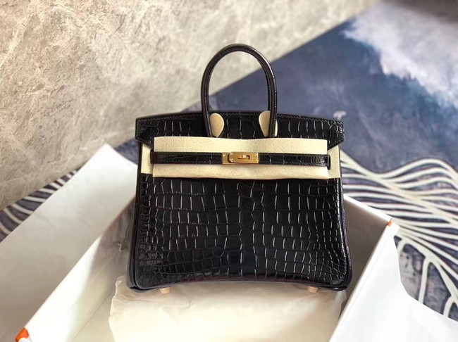 Hermes Birkin Bag Original Leather crocodile HBK35 black