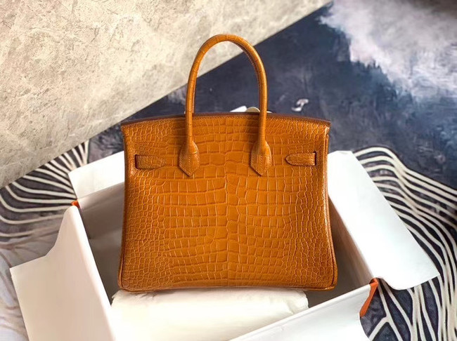 Hermes Birkin Bag Original Leather crocodile HBK35 brown