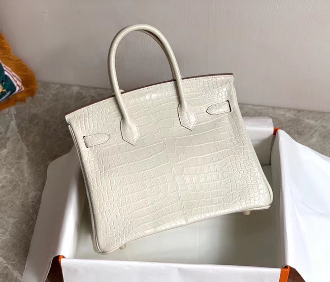 Hermes Birkin Bag Original Leather crocodile HBK35 white