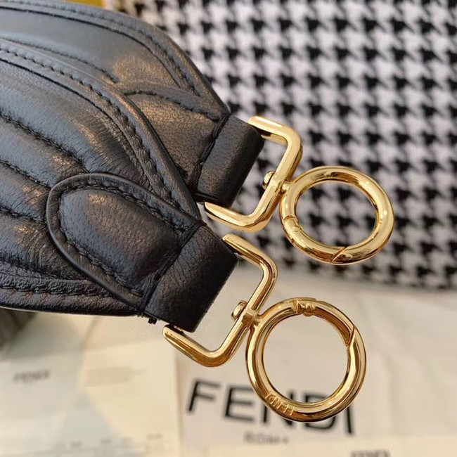 Fendi PEEKABOO ICONIC MINI nappa leather bag 8BN244 black