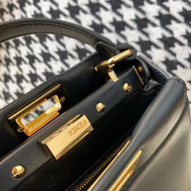 Fendi PEEKABOO ICONIC MINI nappa leather bag 8BN244 black