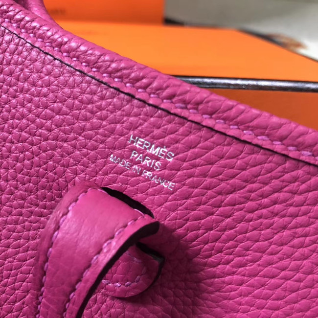 Hermes Evelyne mini 17cm Original Calf Leather Messenger Bag H1187 rose