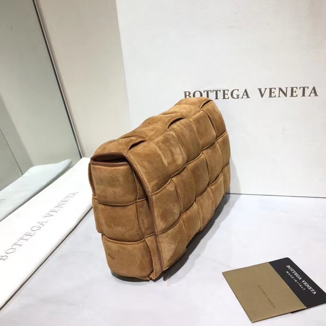 Bottega Veneta PADDED CASSETTE BAG suede 591970 brown