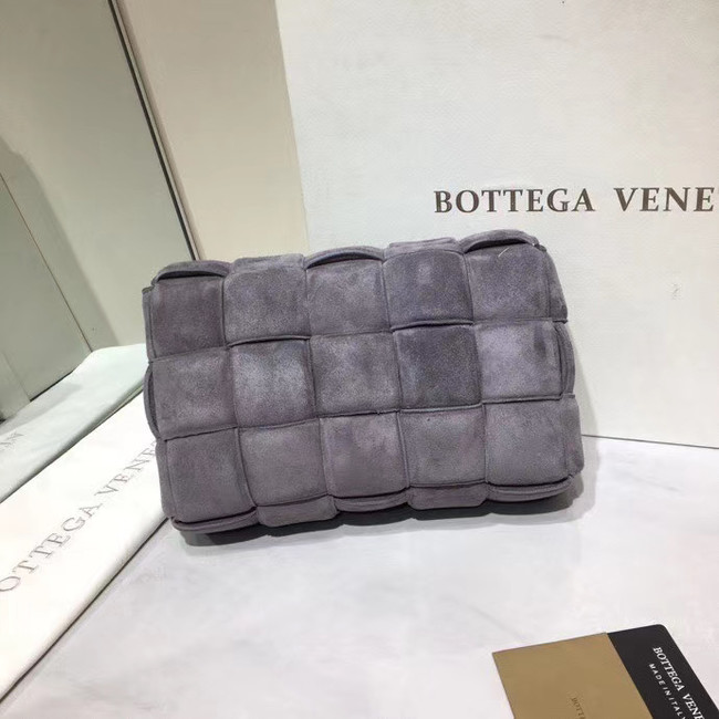 Bottega Veneta PADDED CASSETTE BAG suede 591970 grey