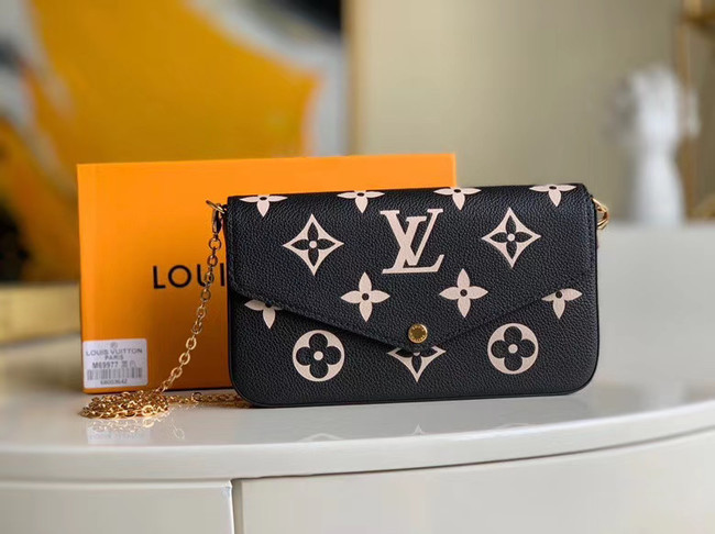 Louis Vuitton Original POCHETTE FELICIE Chain Bag M69977 black