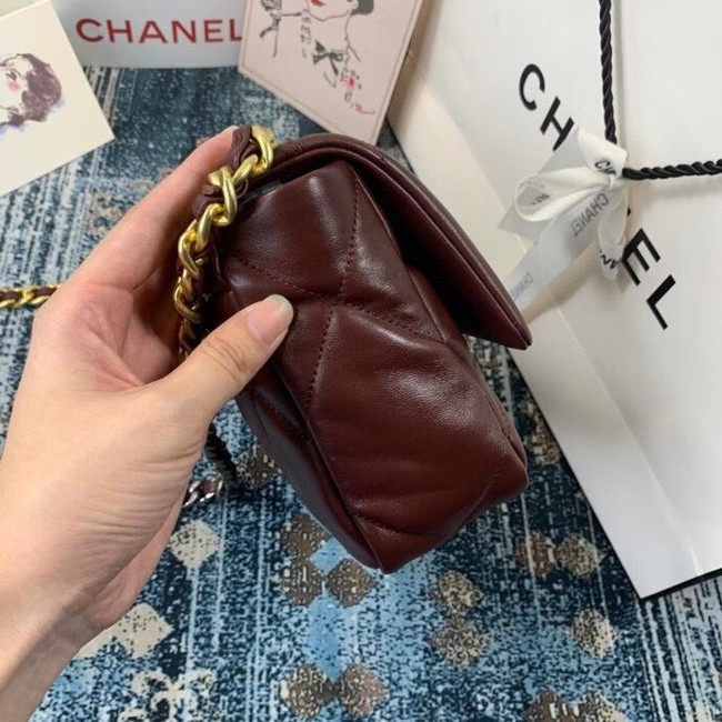 Chanel 19 flap bag AS1160 Burgundy