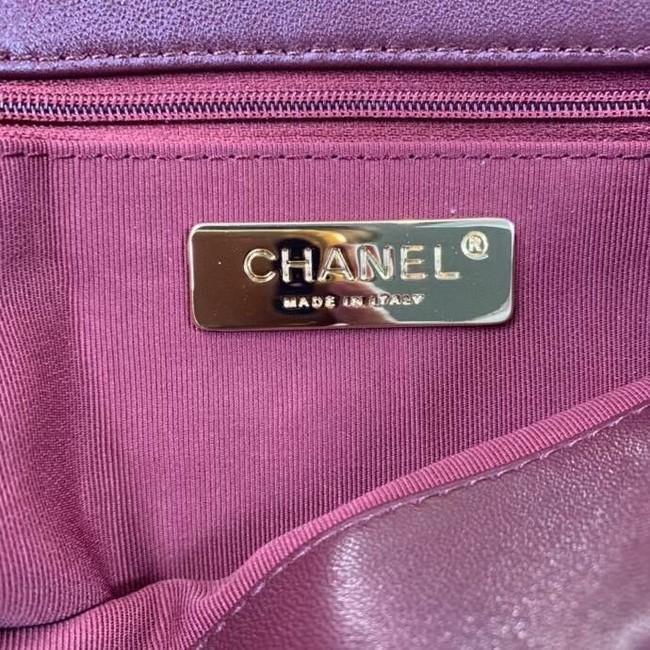 Chanel 19 flap bag AS1161 Burgundy