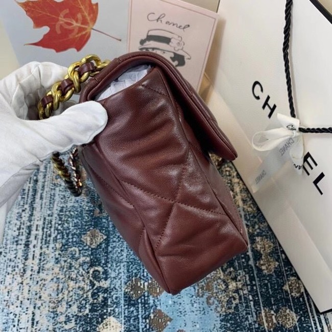 Chanel 19 flap bag AS1161 Burgundy