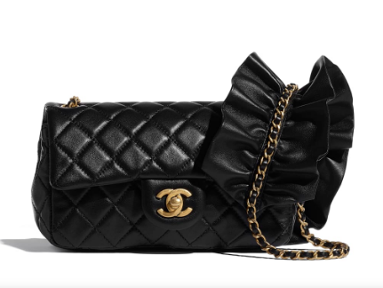 Chanel small flap bag Lambskin & Gold-Tone Metal AS2204 black