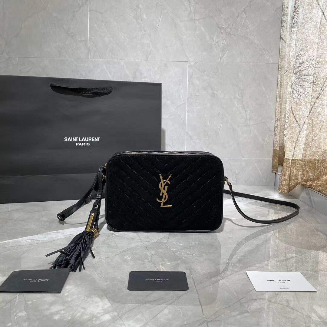 Yves Saint Laurent IN SUEDE AND SMOOTH LEATHER Y520534E black