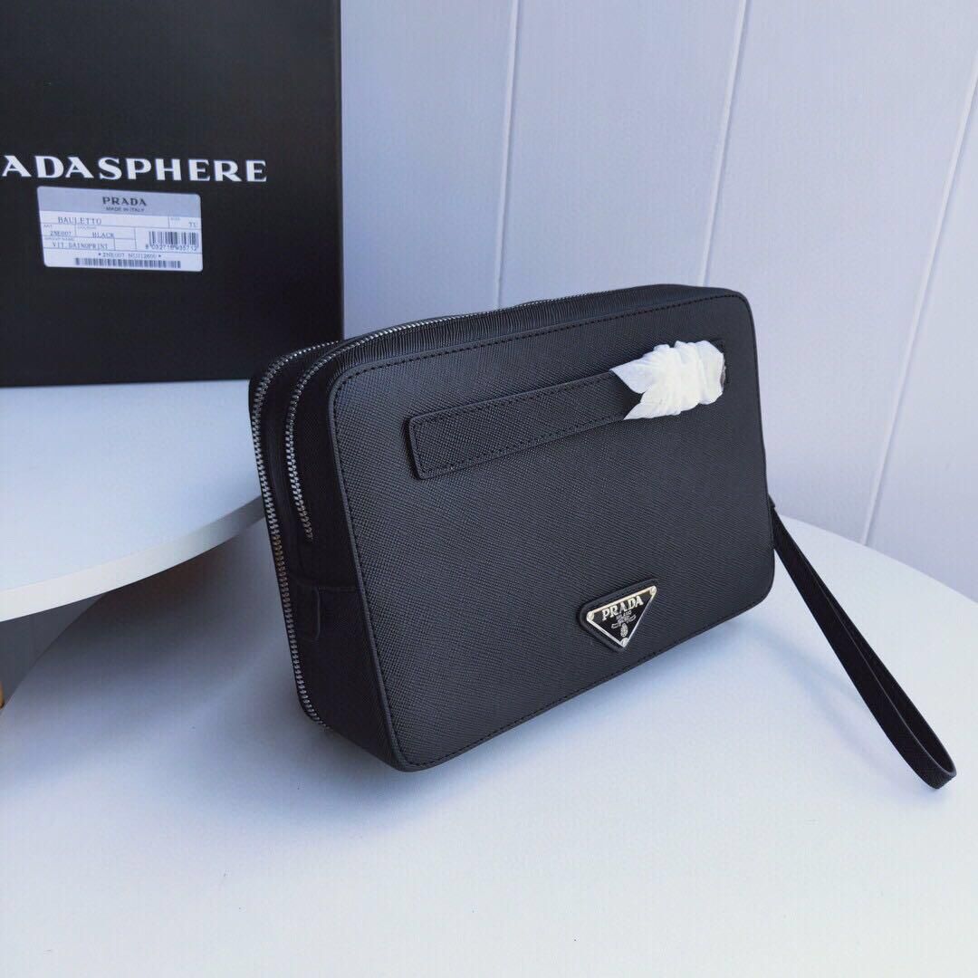 Prada Saffiano Leather Bag P23698 Black