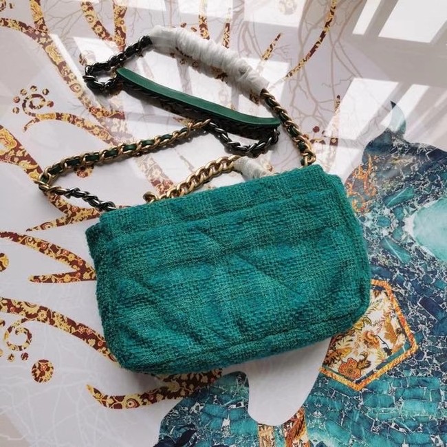 CHANEL 19 Flap Bag AS1160 green