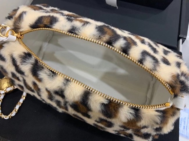 Chanel Mink hair Leopard Print AS1899 Beige