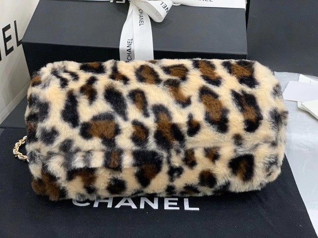 Chanel Mink hair Leopard Print AS1899 Beige