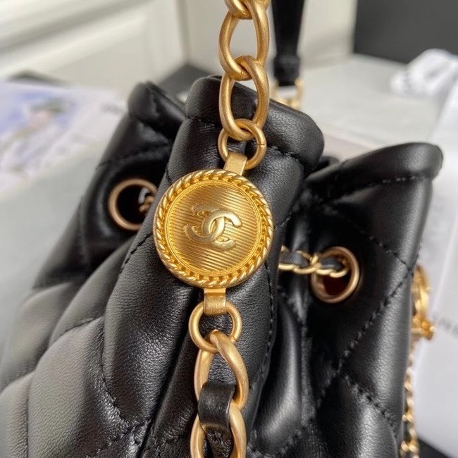 Chanel Drawstring Sheepskin bag AS2057 black