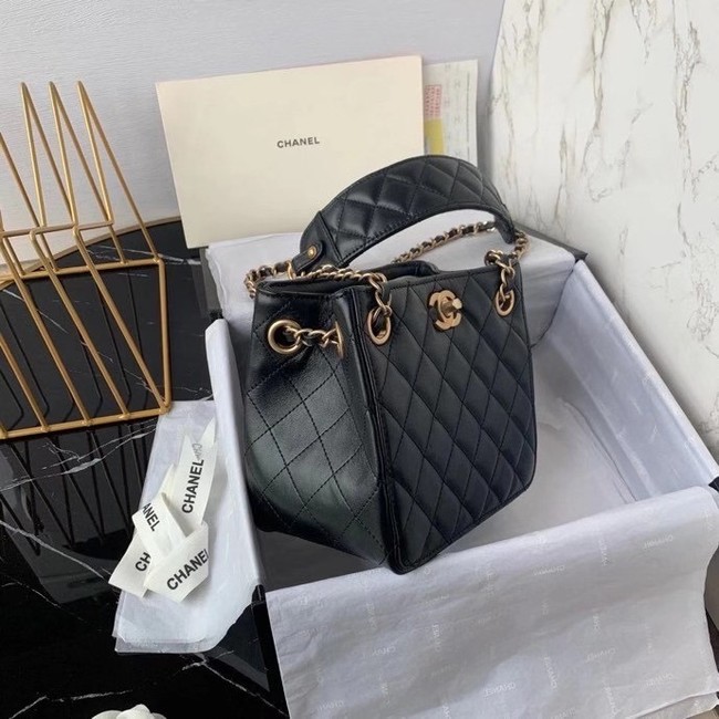 Chanel bucket bag AS2230 black